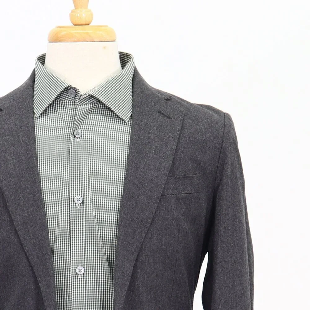 J. Crew Ludlow 36R Gray Solid 2-Button Sport Coat Blazer Jacket T178